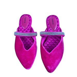 Vionic womens mens velvet shoes backless with rhynestone strap